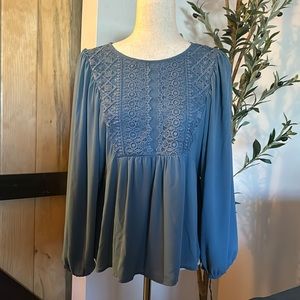 Light blue LOFT size small blouse